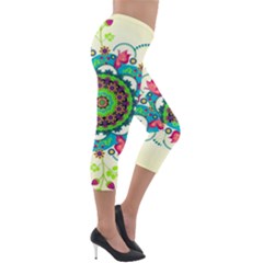 Lightweight Velour Capri Leggings  