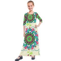 Kids  Quarter Sleeve Maxi Dress 