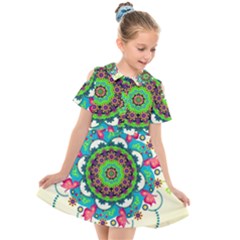 Kids  Short Sleeve Shirt Dress 