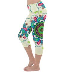 Lightweight Velour Capri Yoga Leggings 