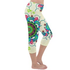 Lightweight Velour Capri Yoga Leggings 