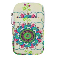 Mandala Flowers, Abstract, Butterflies, Floral, Pattern Waist Pouch (Large) from ArtsNow.com