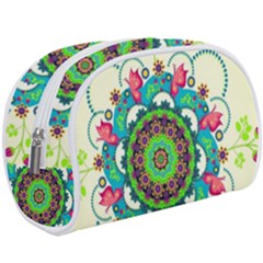 Mandala Flowers, Abstract, Butterflies, Floral, Pattern Make Up Case (Large) from ArtsNow.com