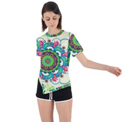 Asymmetrical Short Sleeve Sports T-Shirt 