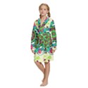 Kids  Long Sleeve Velvet Lounge Robe 