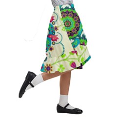 Kids  Ruffle Flared Wrap Midi Skirt 