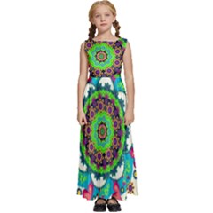 Kids  Satin Sleeveless Maxi Dress 