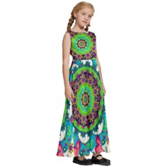 Kids  Satin Sleeveless Maxi Dress 