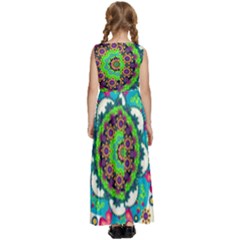 Kids  Satin Sleeveless Maxi Dress 