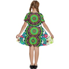 Kids  Short Sleeve Tiered Mini Dress 