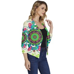 Women s Casual 3/4 Sleeve Spring Jacket 