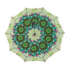 Mandala Flowers, Abstract, Butterflies, Floral, Pattern Automatic Folding Umbrella with Case (Large) from ArtsNow.com