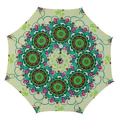 Mandala Flowers, Abstract, Butterflies, Floral, Pattern Automatic Folding Umbrella with Case (Medium) from ArtsNow.com