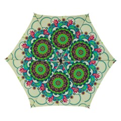 Mandala Flowers, Abstract, Butterflies, Floral, Pattern Automatic Folding Umbrella with Case (Small) from ArtsNow.com