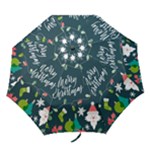 Merry Christmas, Happy New Year, Christmas Seamless Texture Folding Umbrellas