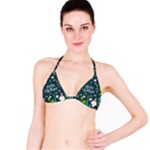 Merry Christmas, Happy New Year, Christmas Seamless Texture Classic Bikini Top