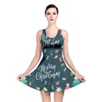 Merry Christmas, Happy New Year, Christmas Seamless Texture Reversible Skater Dress