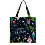 Merry Christmas, Happy New Year, Christmas Seamless Texture Zipper Grocery Tote Bag