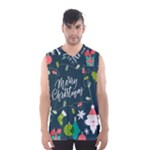 Merry Christmas, Happy New Year, Christmas Seamless Texture Men s Basketball Tank Top