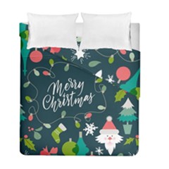 Merry Christmas, Happy New Year, Christmas Seamless Texture Duvet Cover Double Side (Full/ Double Size) from ArtsNow.com