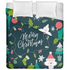 Merry Christmas, Happy New Year, Christmas Seamless Texture Duvet Cover Double Side (California King Size) from ArtsNow.com