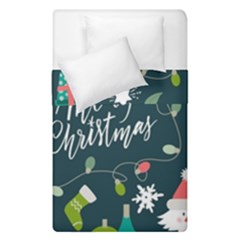 Merry Christmas, Happy New Year, Christmas Seamless Texture Duvet Cover Double Side (Single Size) from ArtsNow.com