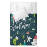 Merry Christmas, Happy New Year, Christmas Seamless Texture Duvet Cover Double Side (Single Size)