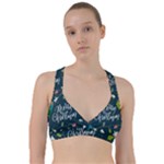 Merry Christmas, Happy New Year, Christmas Seamless Texture Sweetheart Sports Bra