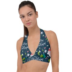 Halter Plunge Bikini Top 