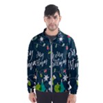 Merry Christmas, Happy New Year, Christmas Seamless Texture Men s Windbreaker