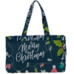 Merry Christmas, Happy New Year, Christmas Seamless Texture Canvas Work Bag