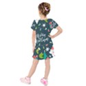 Kids  Short Sleeve Velvet Dress 