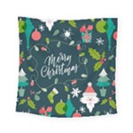 Merry Christmas, Happy New Year, Christmas Seamless Texture Square Tapestry (Small)