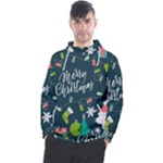 Merry Christmas, Happy New Year, Christmas Seamless Texture Men s Pullover Hoodie