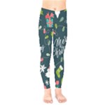 Merry Christmas, Happy New Year, Christmas Seamless Texture Kids  Leggings