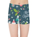 Merry Christmas, Happy New Year, Christmas Seamless Texture Kids  Sports Shorts