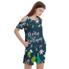 Women s Cold Shoulder Round Neck Mini Dress 