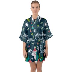 Half Sleeve Satin Kimono  