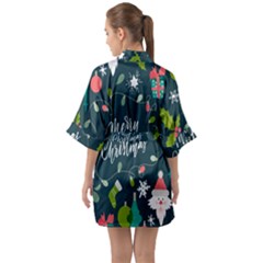 Half Sleeve Satin Kimono  