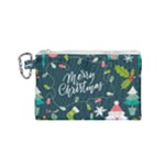 Merry Christmas, Happy New Year, Christmas Seamless Texture Canvas Cosmetic Bag (Small)