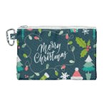 Merry Christmas, Happy New Year, Christmas Seamless Texture Canvas Cosmetic Bag (Large)