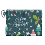 Merry Christmas, Happy New Year, Christmas Seamless Texture Canvas Cosmetic Bag (XL)