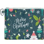 Merry Christmas, Happy New Year, Christmas Seamless Texture Canvas Cosmetic Bag (XXXL)