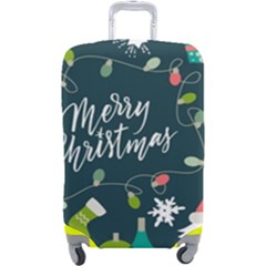 Merry Christmas, Happy New Year, Christmas Seamless Texture Luggage Cover (Large) from ArtsNow.com