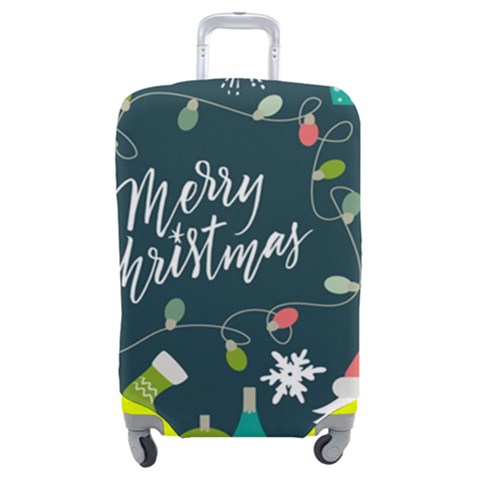 Merry Christmas, Happy New Year, Christmas Seamless Texture Luggage Cover (Medium) from ArtsNow.com