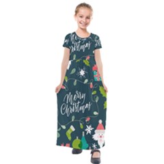 Kids  Short Sleeve Maxi Dress 