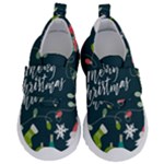 Merry Christmas, Happy New Year, Christmas Seamless Texture Kids  Velcro No Lace Shoes