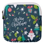 Merry Christmas, Happy New Year, Christmas Seamless Texture Mini Square Pouch