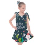 Merry Christmas, Happy New Year, Christmas Seamless Texture Kids  Tie Up Tunic Dress