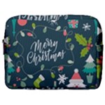 Merry Christmas, Happy New Year, Christmas Seamless Texture Make Up Pouch (Large)